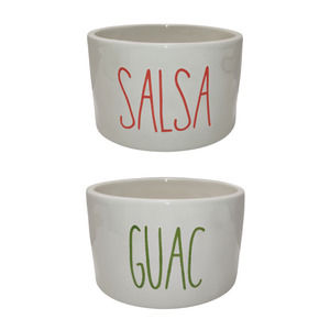 Blue Harbor Farmhouse Skinny Font Salsa & Guac Bowl Set